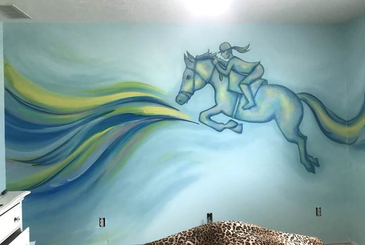 Horse Jumper Mural