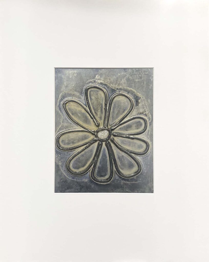 I Just original floral matted painting black navy beige