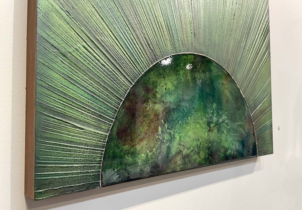 In Too Deep original green sunburst painting
