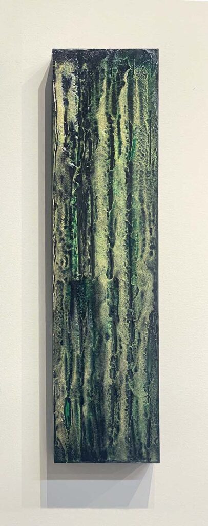 It's Me original green plaster painting