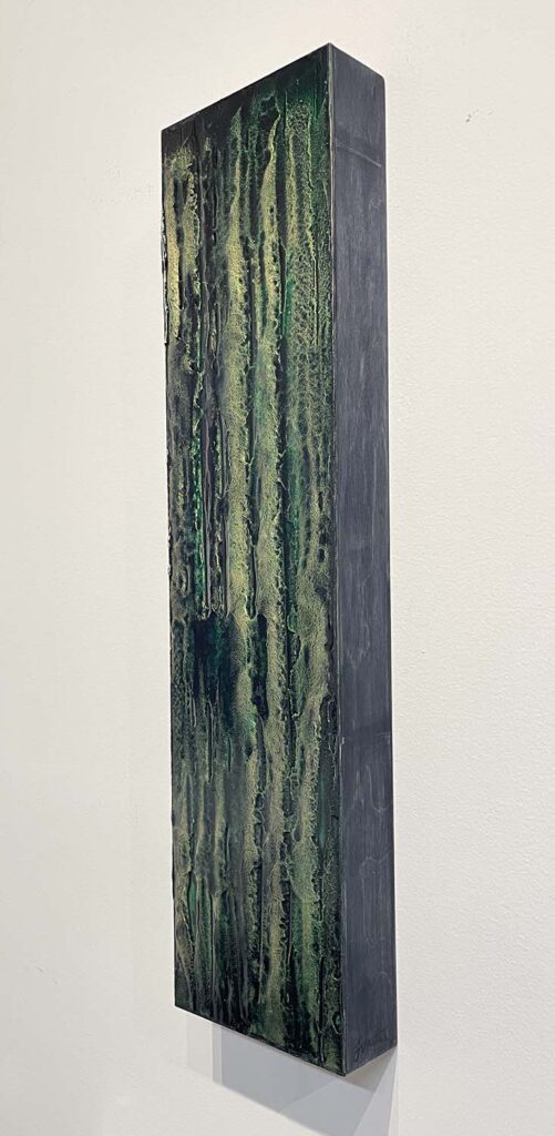 It's Me original green plaster painting