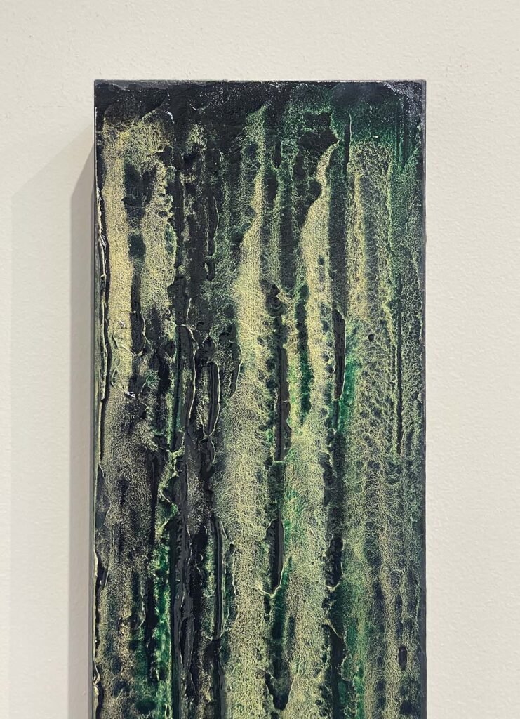 It's Me original green plaster painting