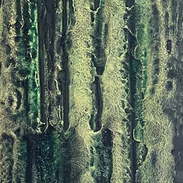 It's Me original green plaster painting