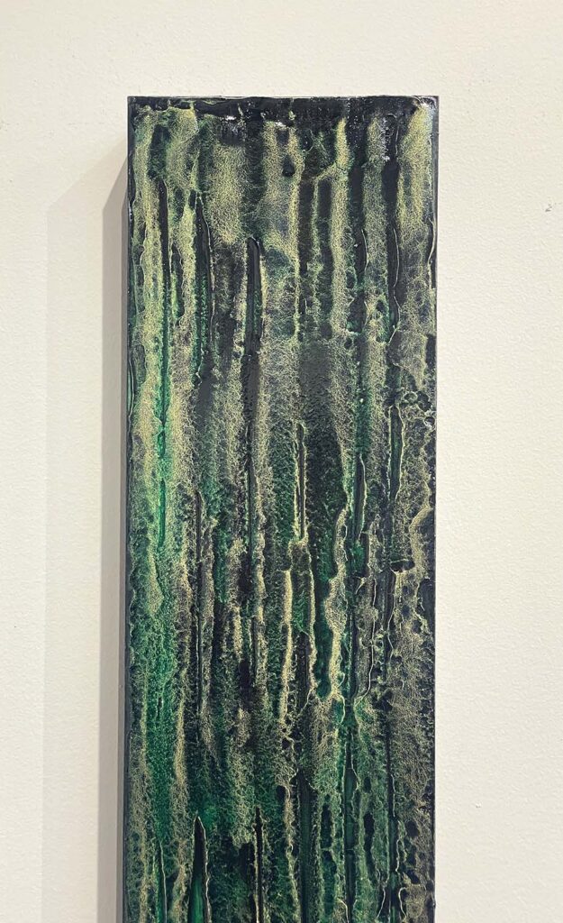 It's Not You original green plaster painting