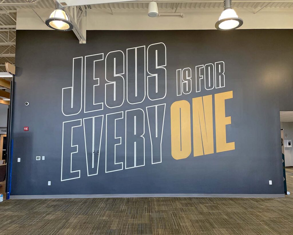 church graphic murals