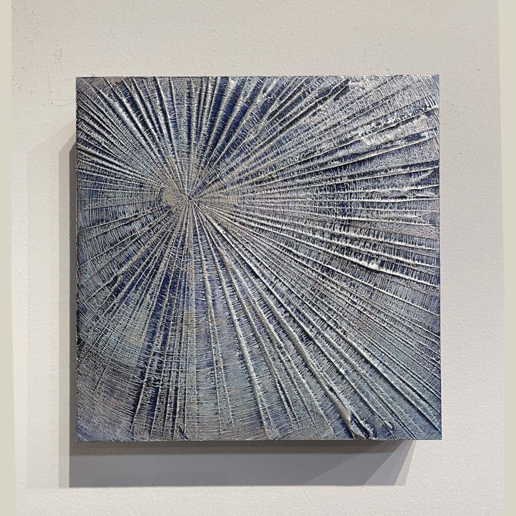 Living No. 4 original tree ring plaster painting