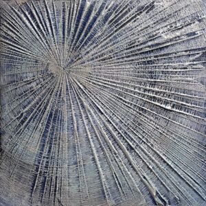 Living No. 4 original tree ring plaster painting