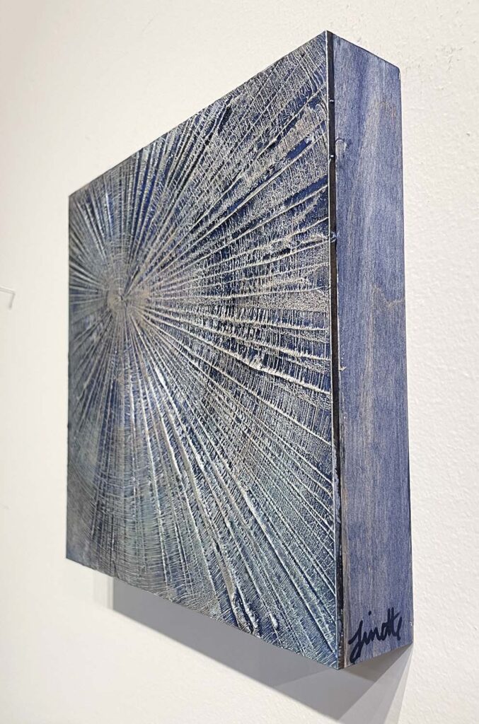 Living No. 4 original tree ring plaster painting