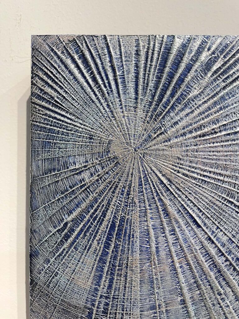 Living No. 4 original tree ring plaster painting