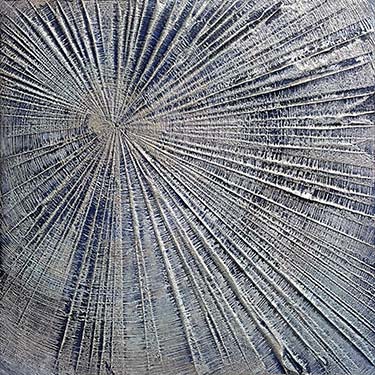 Living No. 4 original tree ring plaster painting
