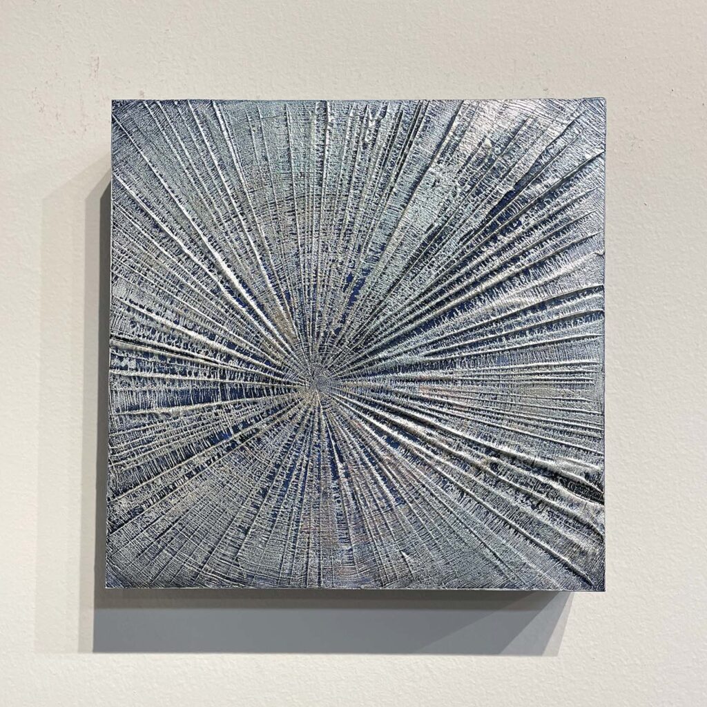 Living No. 1 original tree ring plaster painting