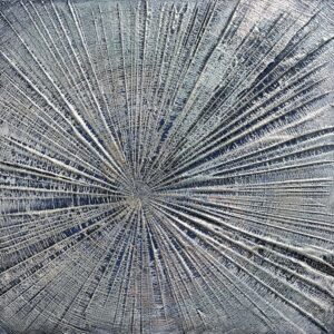 Living No. 1 original tree ring plaster painting