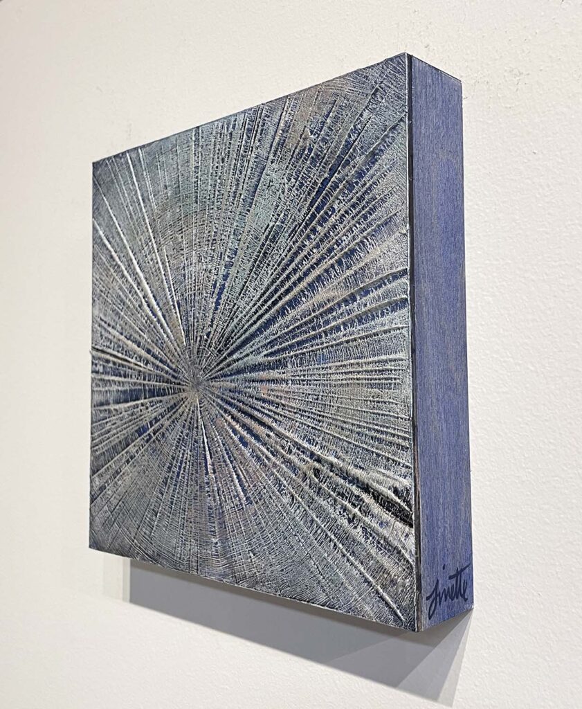 Living No. 1 original tree ring plaster painting