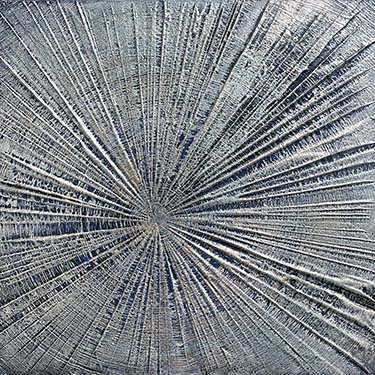 Living No. 1 original tree ring plaster painting