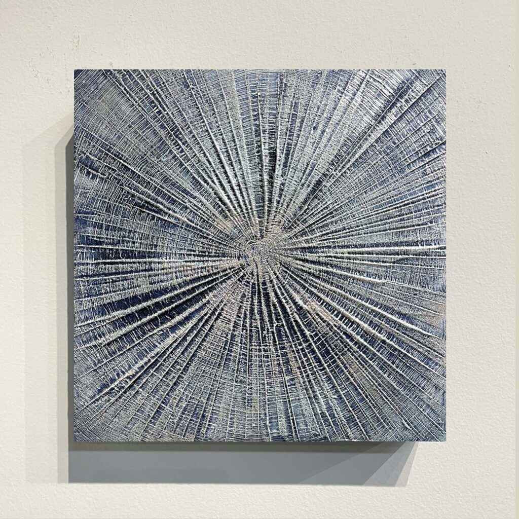 Living No. 3 original tree ring plaster painting
