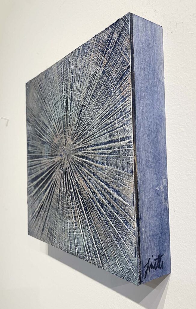 Living No. 3 original tree ring plaster painting