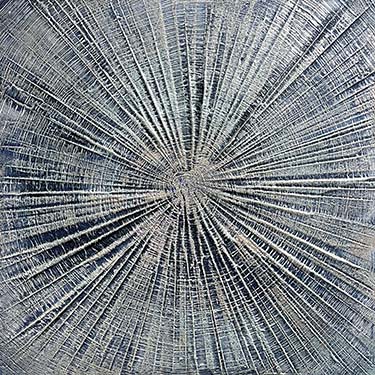 Living No. 3 original tree ring plaster painting