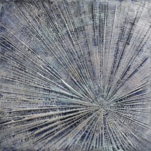 Living No. 2 original tree ring plaster painting