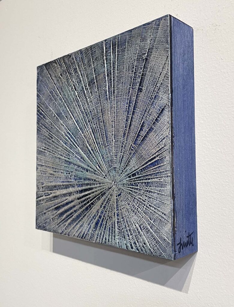 Living No. 2 original tree ring plaster painting