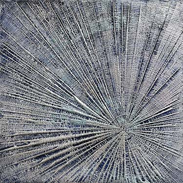 Living No. 2 original tree ring plaster painting