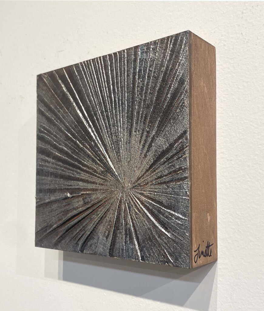 Love Thyself No. Three original starburst treebark mini painting