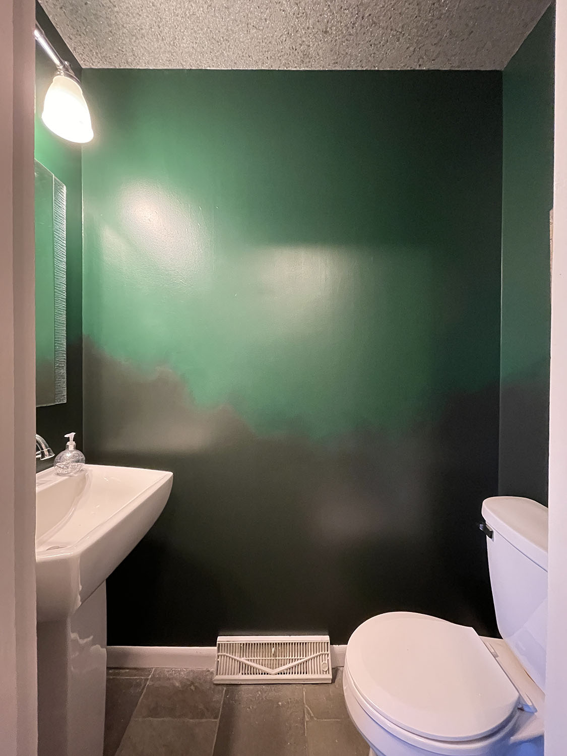 Modern Green Ombre Wall Design