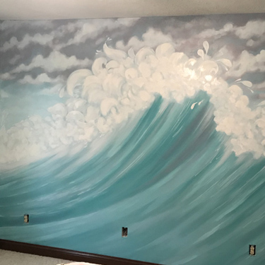 Ocean Waves Mural