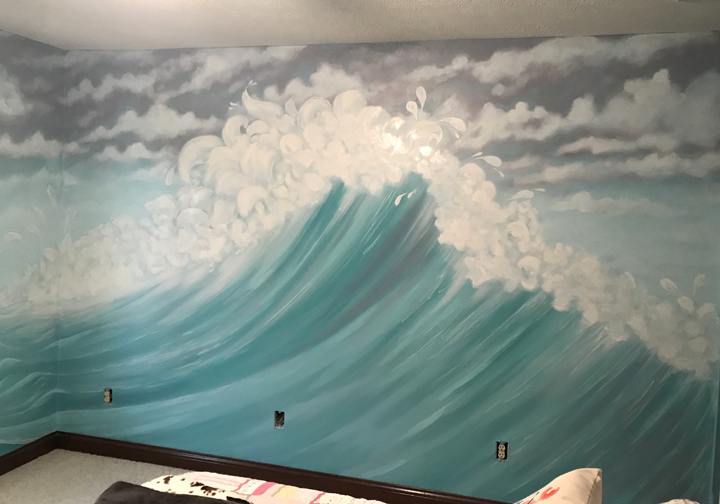 Ocean Waves Mural