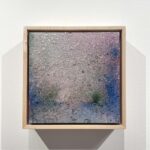 Okay No. 4 abstract landscape silver crystal glass bead painting jewel tones