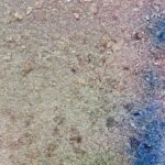 Okay No. 4 abstract landscape silver crystal glass bead painting jewel tones