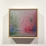 Okay No. 1 abstract landscape silver crystal glass bead painting jewel tones