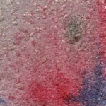 Okay No. 1 abstract landscape silver crystal glass bead painting jewel tones