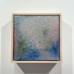 Okay No. 3 abstract landscape silver crystal glass bead painting jewel tones