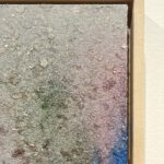 Okay No. 3 abstract landscape silver crystal glass bead painting jewel tones