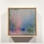 Okay No. 2 abstract landscape silver crystal glass bead painting jewel tones