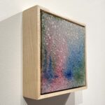 Okay No. 2 abstract landscape silver crystal glass bead painting jewel tones