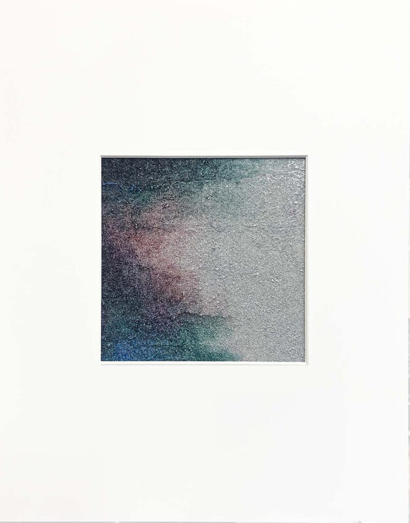 On and On glass bead abstract matted painting