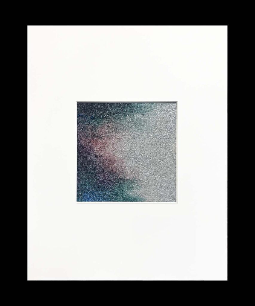 On and On glass bead abstract matted painting