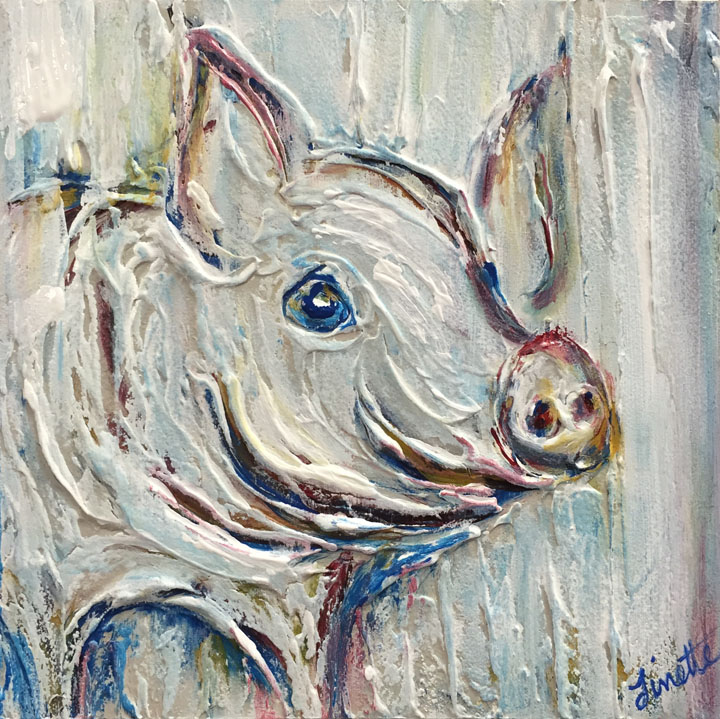 Custom Pig Plaster Painting