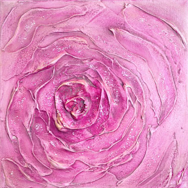 Custom Rose Plaster Painting