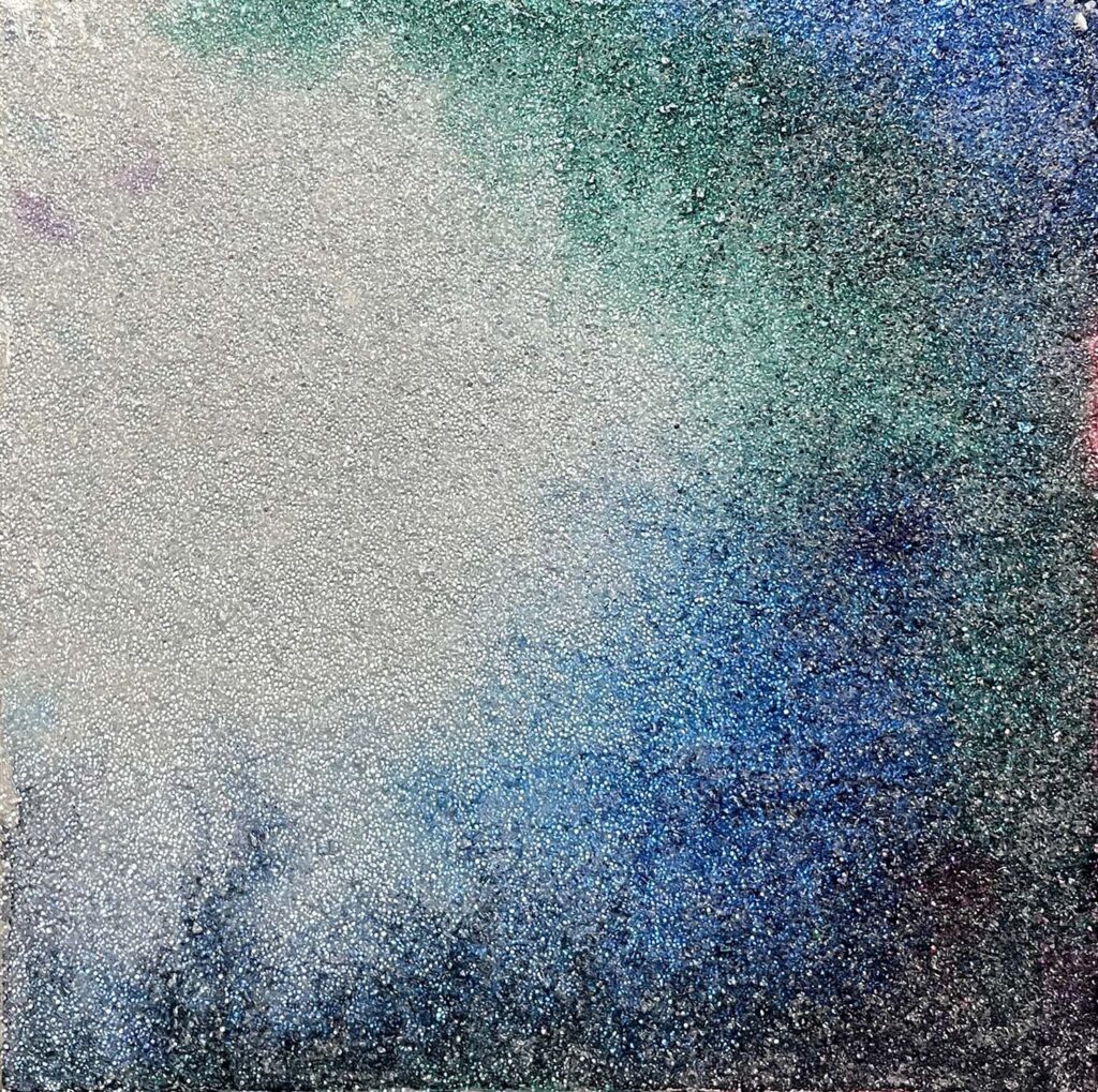 Put It On Me glass bead abstract matted painting