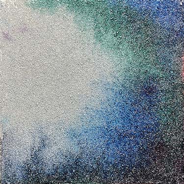 Put It On Me glass bead abstract matted painting