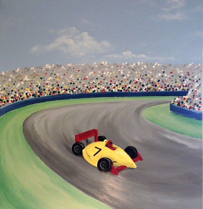 Childrens Racing Mural