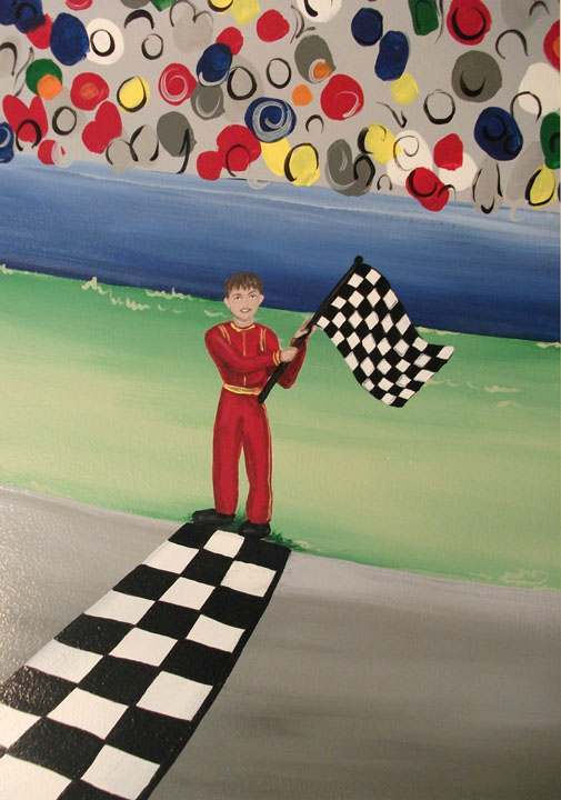 Childrens Racing Mural