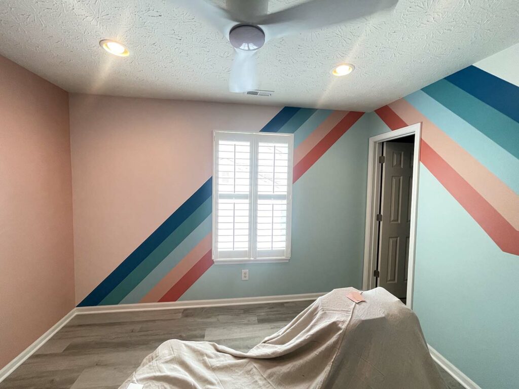 Retro Rainbow Mural Design