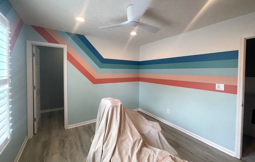 Retro Rainbow Mural Design