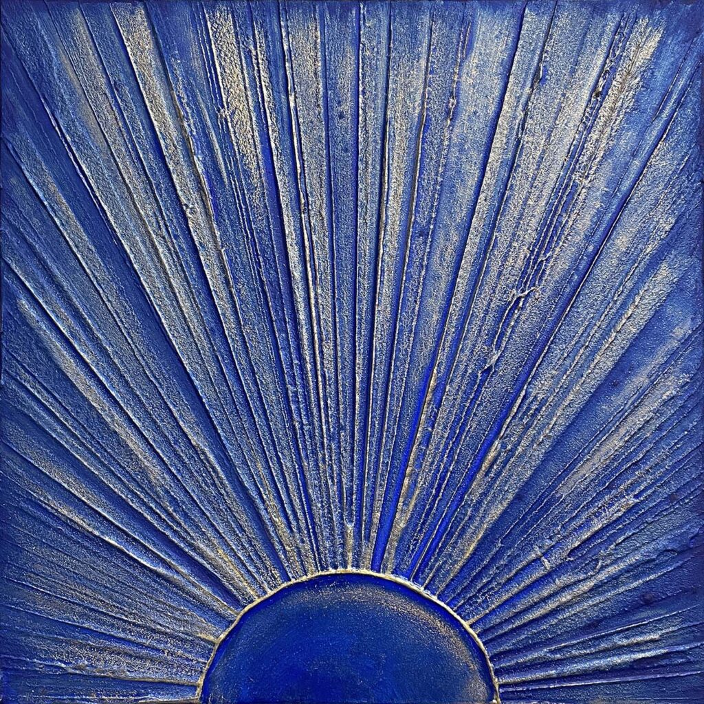 Ride Me original blue sunrise painting