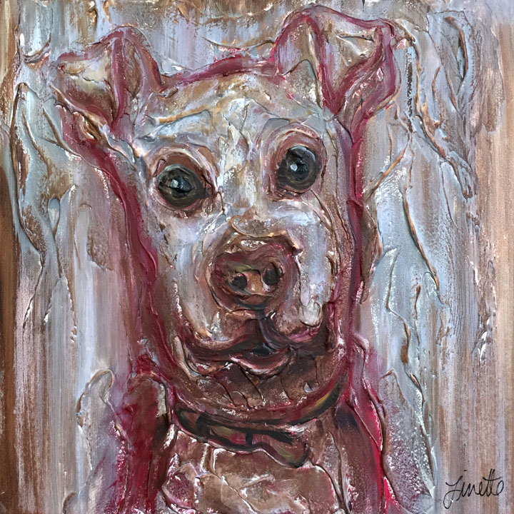 Custom Dog Plaster Portrait