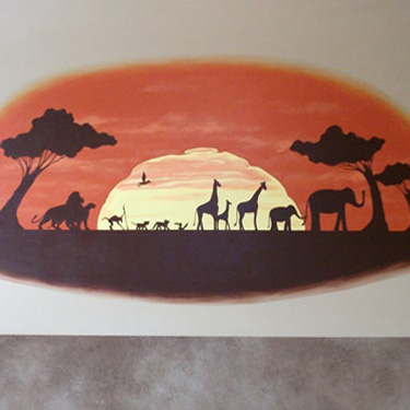 African Animal Mural
