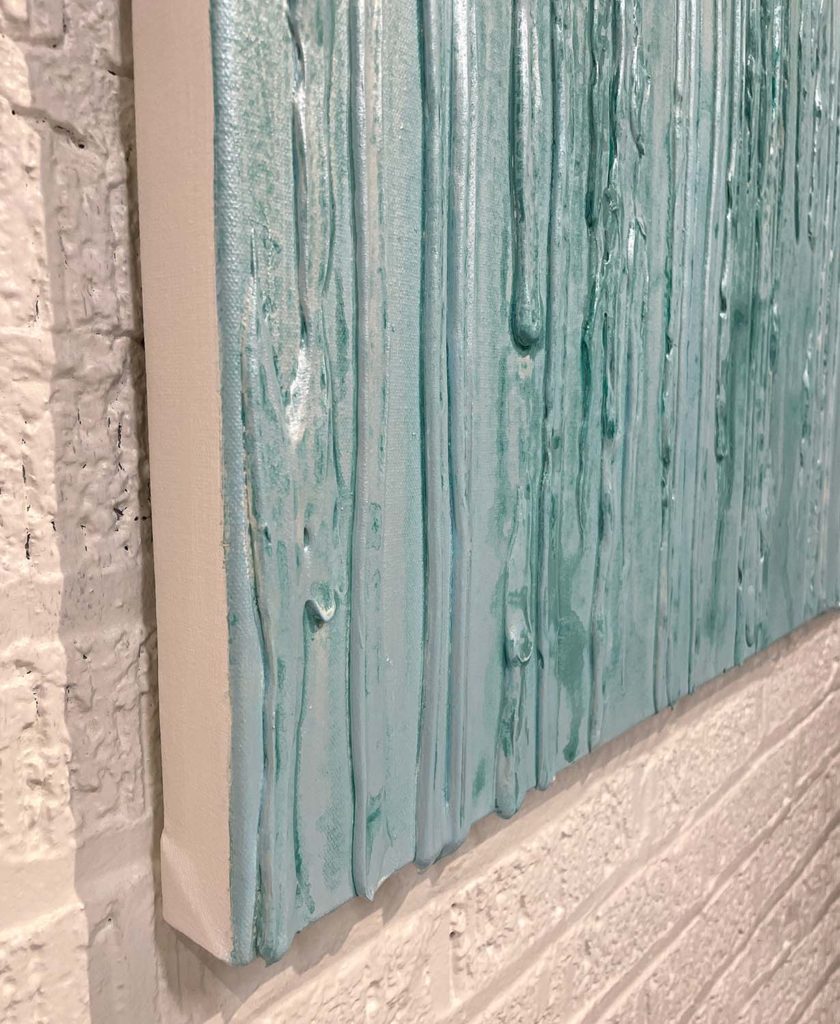 Solitude - original wall art turquoise